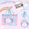 Gender Reveal Gift Bag Blue Pink Boy or Girl Paper Bag with Wrapping Paper Card What Will Baby Be Party Decoration Little Feet Treat Candy Bag for Baby Shower Gender Reveal Birthday Party Supplies